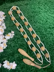 Массажёр деревянный ленточно-роликовый для спины, ног и тела, 131 см, Н7938