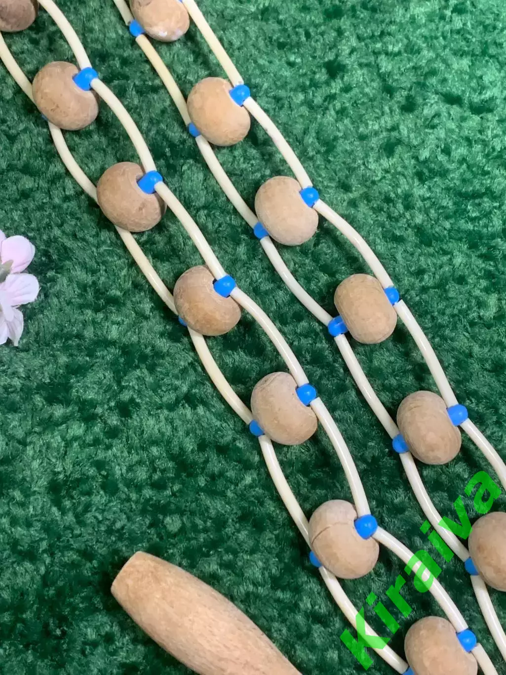 Массажёр деревянный ленточно-роликовый для спины, ног и тела, 138 см, Н7939 2