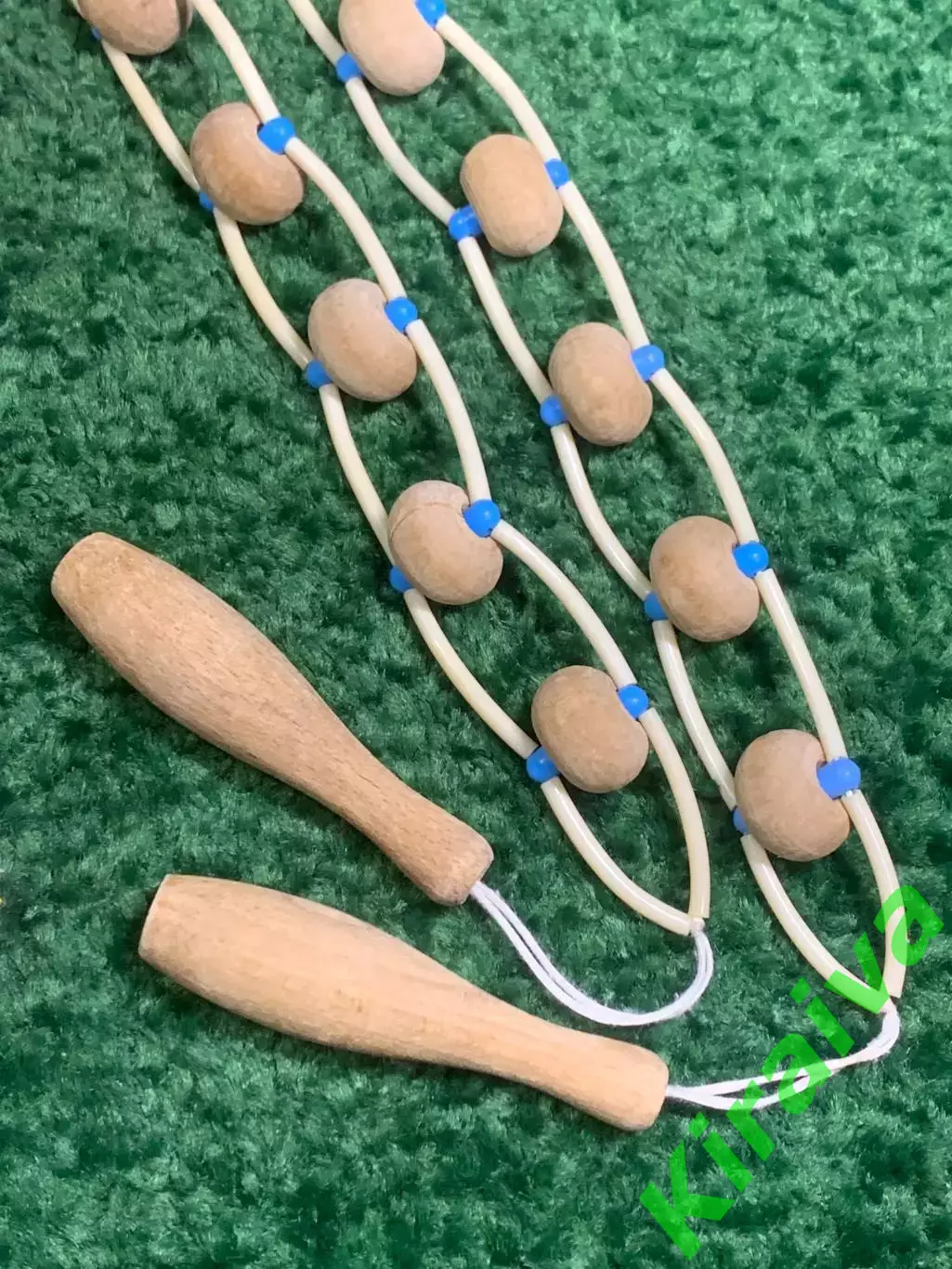 Массажёр деревянный ленточно-роликовый для спины, ног и тела, 138 см, Н7939 3