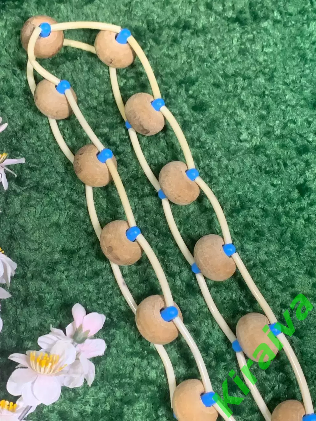 Массажёр деревянный ленточно-роликовый для спины, ног и тела, 138 см, Н7939 5