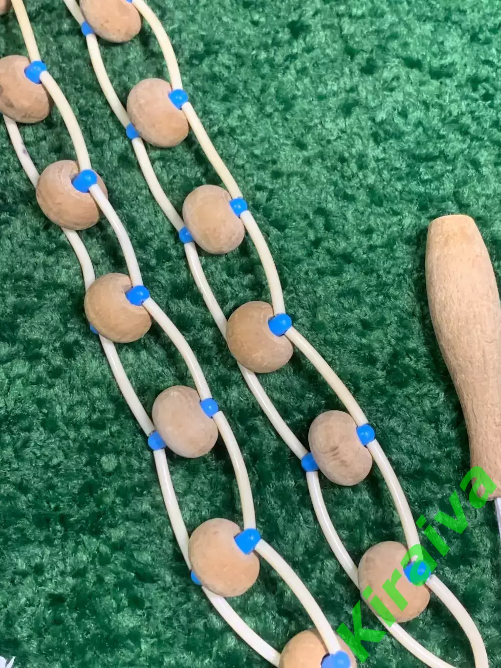 Массажёр деревянный ленточно-роликовый для спины, ног и тела, 138 см, Н7939 6