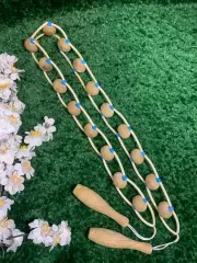 Массажёр деревянный ленточно-роликовый для спины, ног и тела, 138 см, Н7939