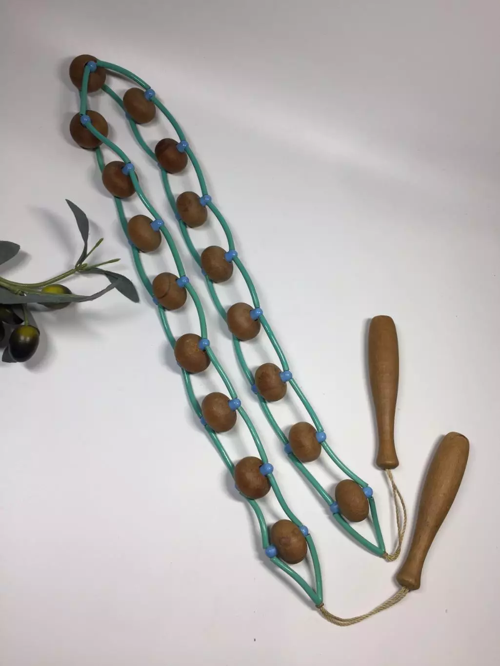 Массажёр деревянный ленточно-роликовый для спины, ног и тела, 130 см, Н8599 4