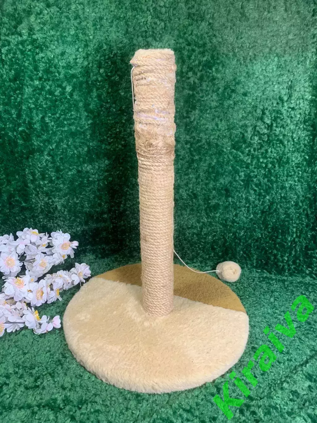 Когтеточка для котов разборная на подставке с помпончиком 46?33,5 см драпак Н697 3