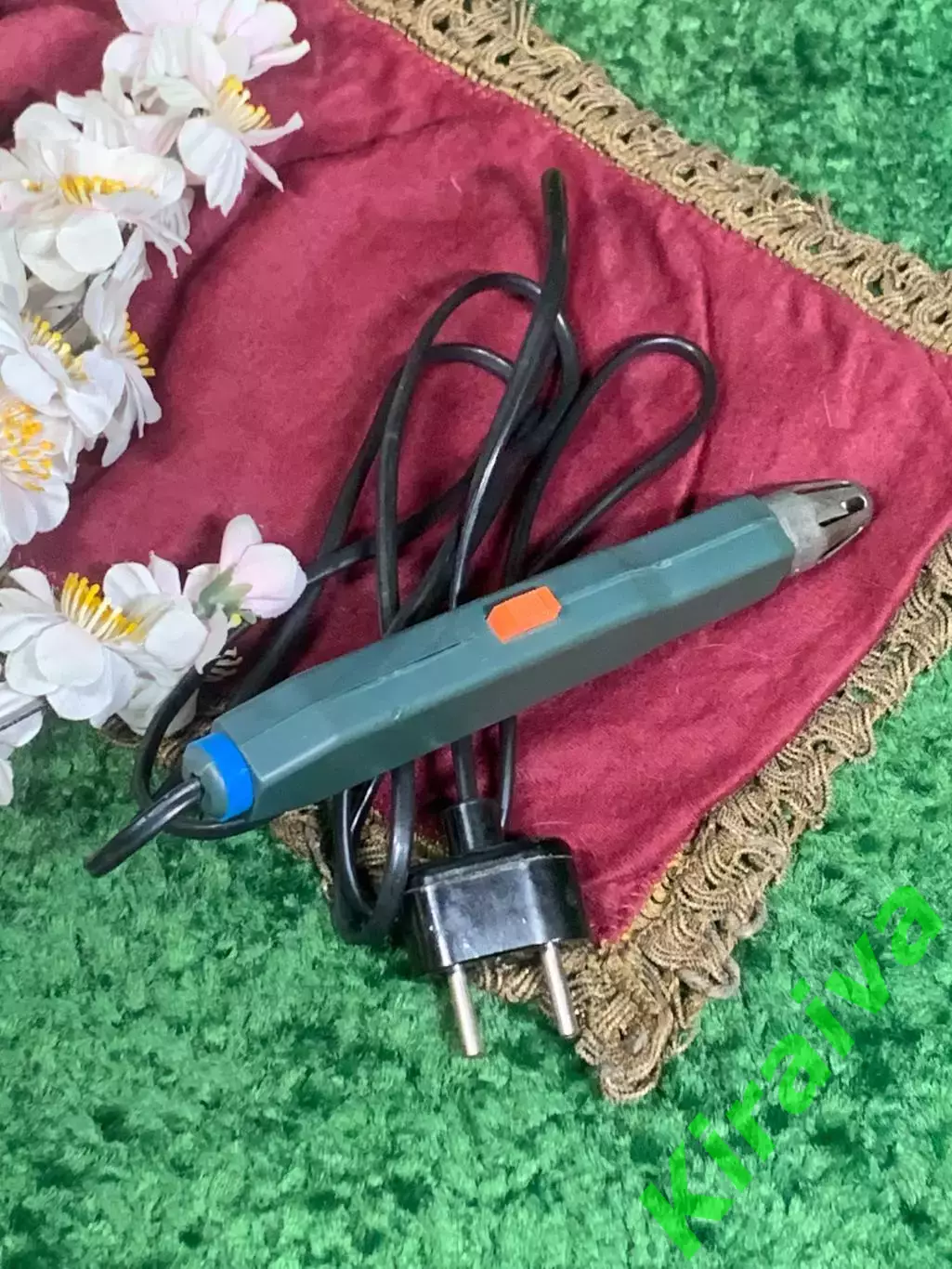 Электрозажигалка бытовая для газ плиты СССР 220V зелёная Н1010 Редкий пример 1