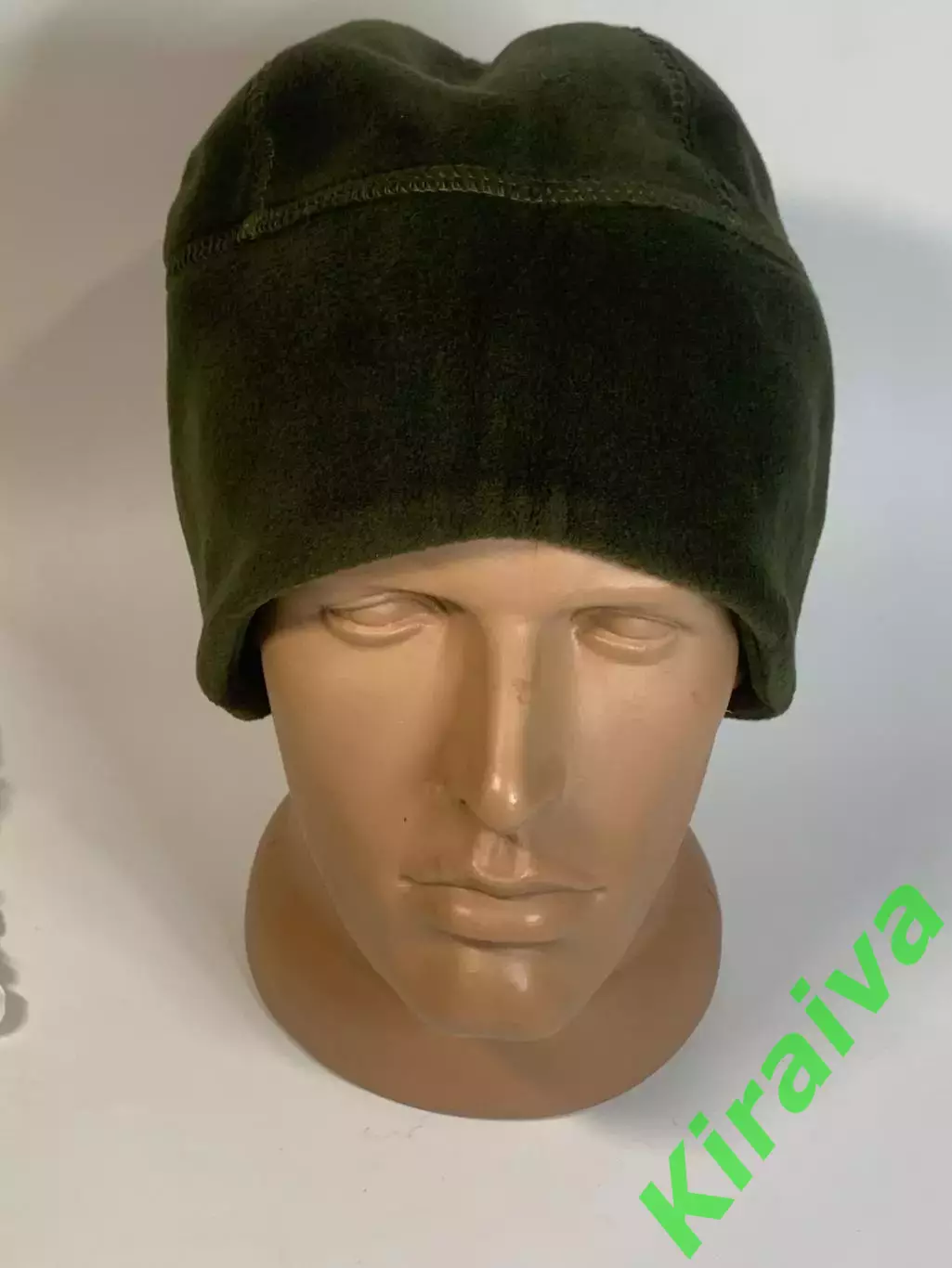 Шапка мужская флисовая подшлемник зеленая хаки Н2289 5
