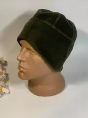 Шапка мужская флисовая подшлемник зеленая хаки Н2289