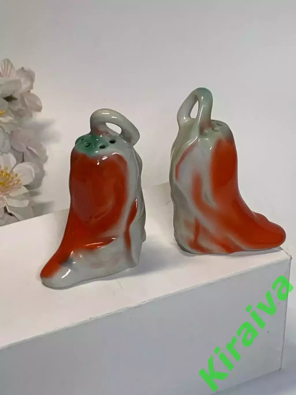 Набор для специй фарфоровый ретро “Перец” солонка и перечница винтаж Н4533,2