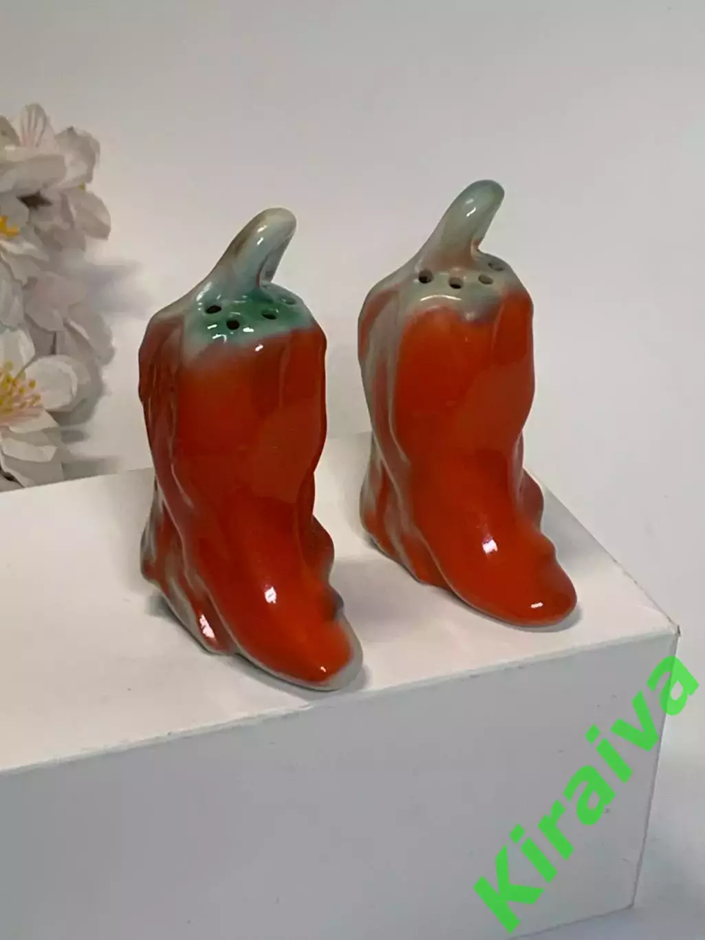 Набор для специй фарфоровый ретро “Перец” солонка и перечница винтаж Н4533,2 1