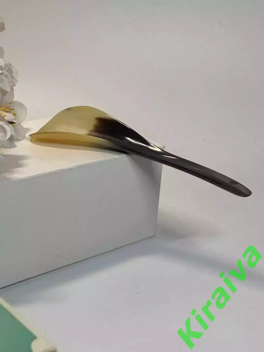 Рожок, ложка для обуви роговая СССР 14,8 см натуральный рог винтаж Н2292 3