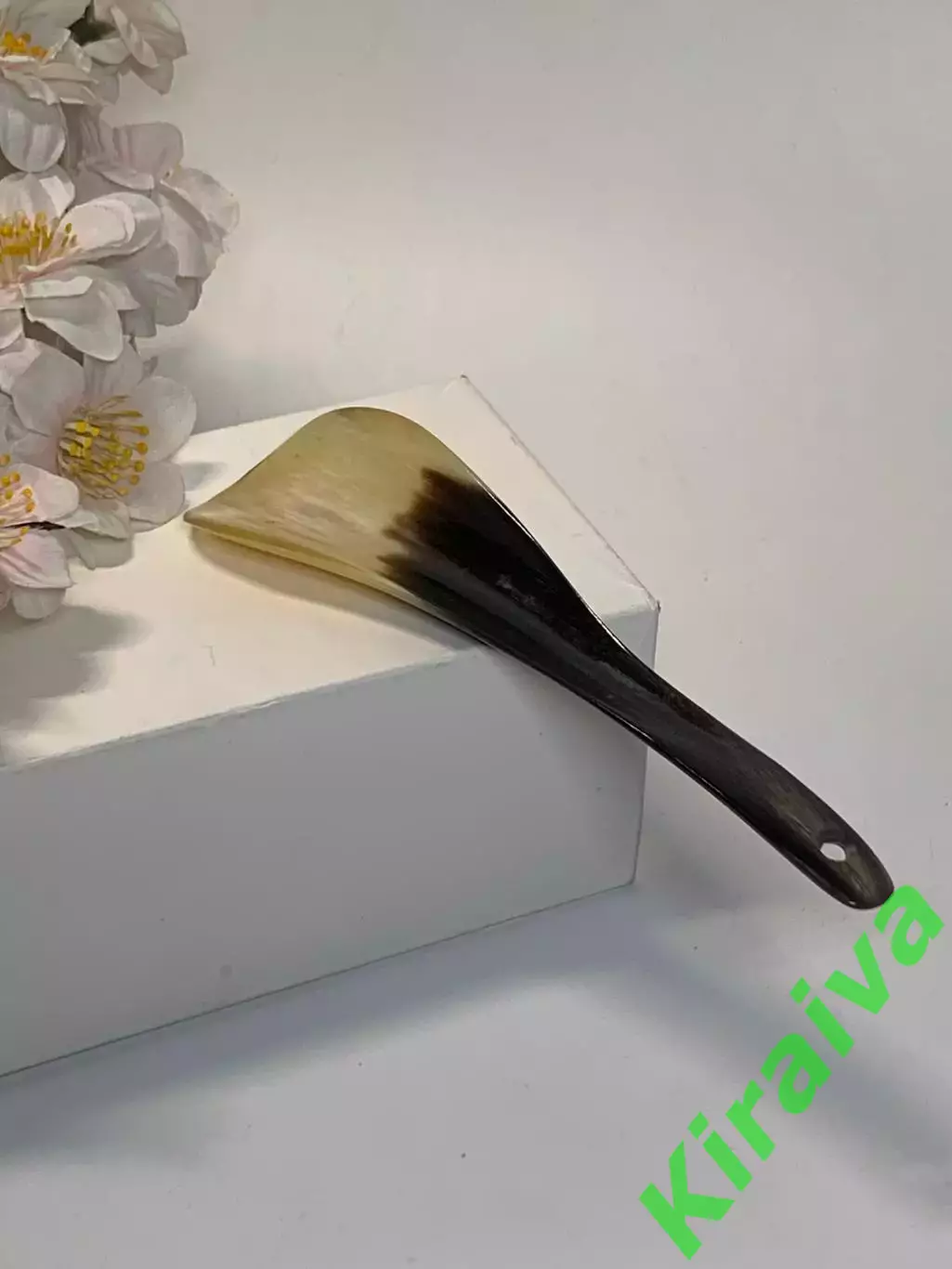 Рожок, ложка для обуви роговая СССР 14,8 см натуральный рог винтаж Н2292 4