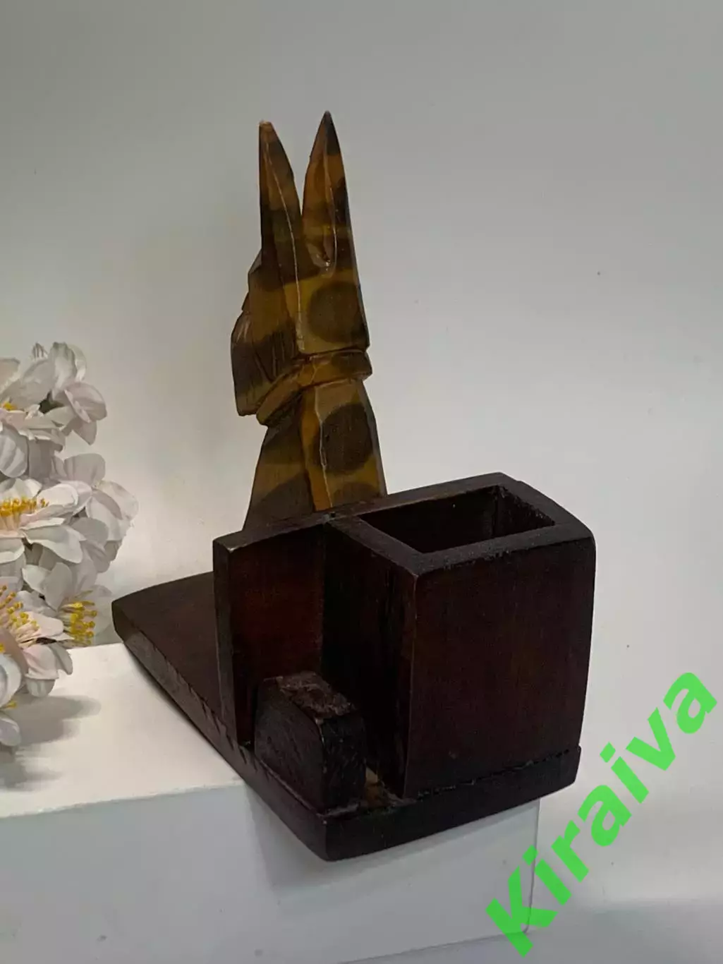 80-е Подставка деревянная собака ретро ручная работа сувенир Н2293 3