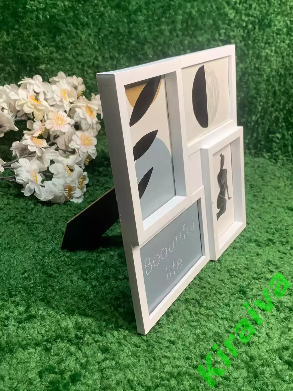 Фоторамка настольная комбинированная на 4 фото универсальная белая Н2298 1