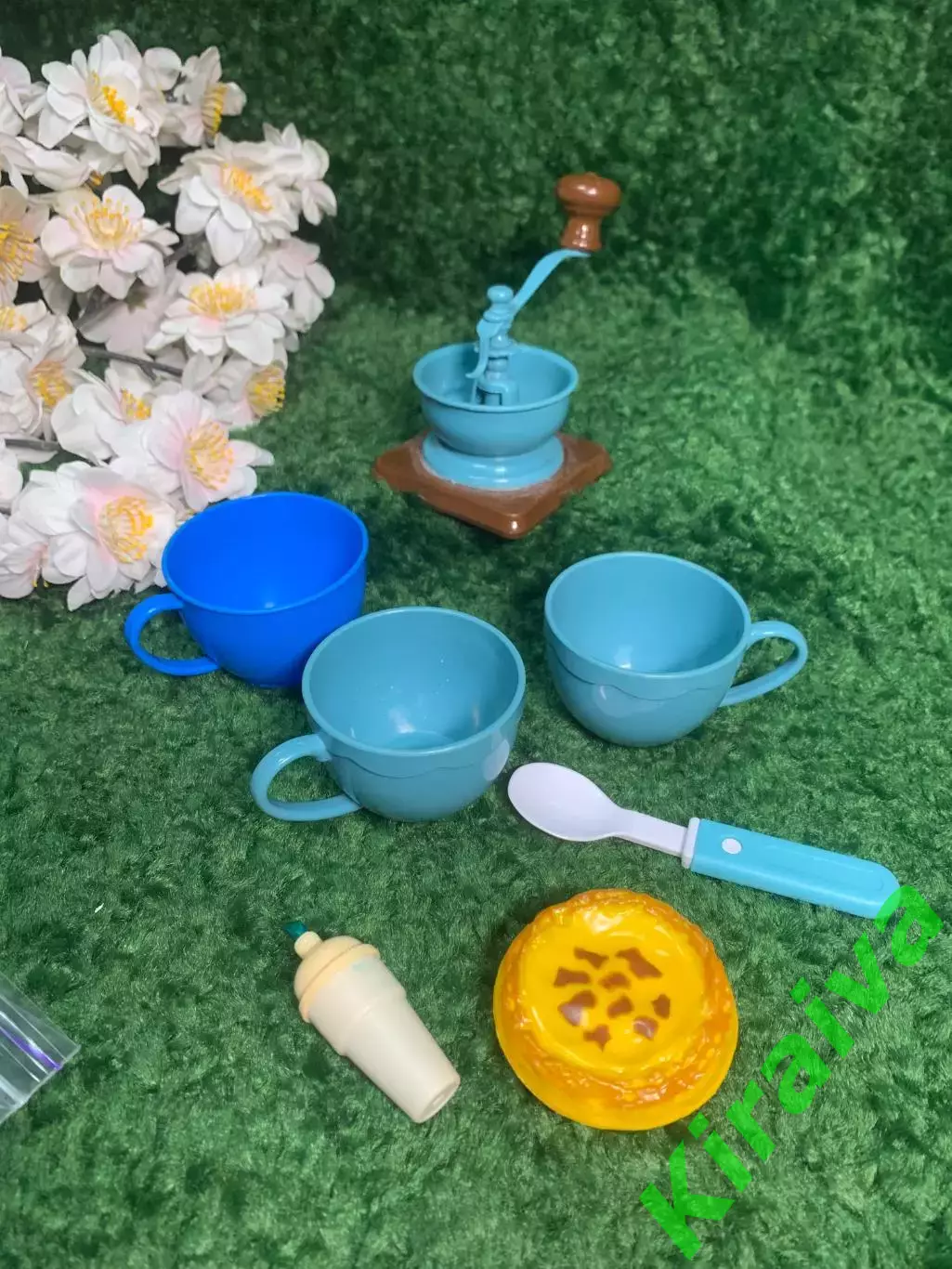 Игровой набор посуды детский — чашечки, мельничка, пирог, аксессуары Н2299