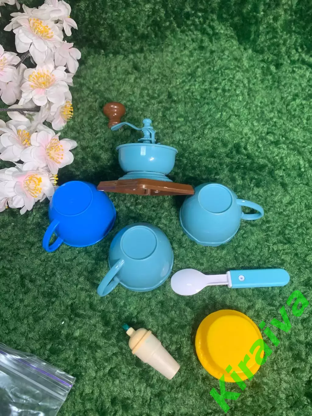 Игровой набор посуды детский — чашечки, мельничка, пирог, аксессуары Н2299 2
