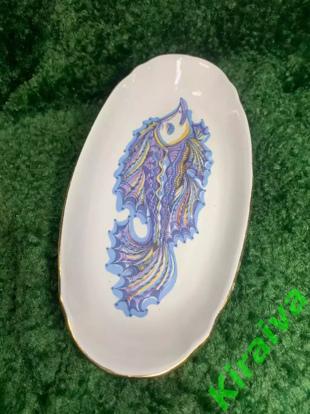 Тарелка овальная Рыба Барановский ФЗ, фарфоровое, глубокое, 26?12,5 см Н2323 4