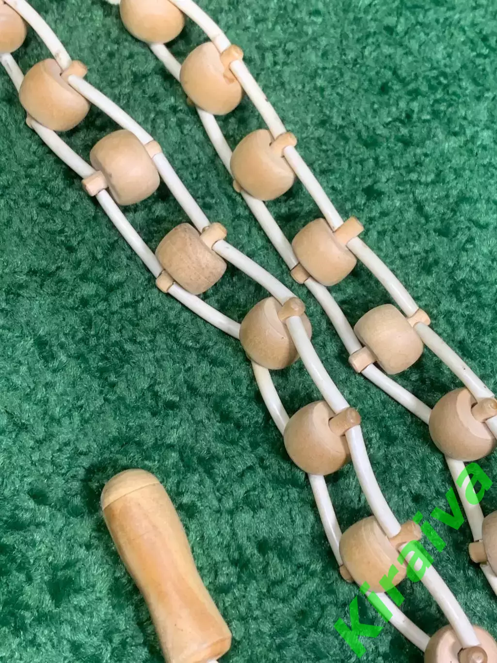 Массажёр деревянный ленточно-роликовый для спины, ног и тела, 133 см, Н7940 2