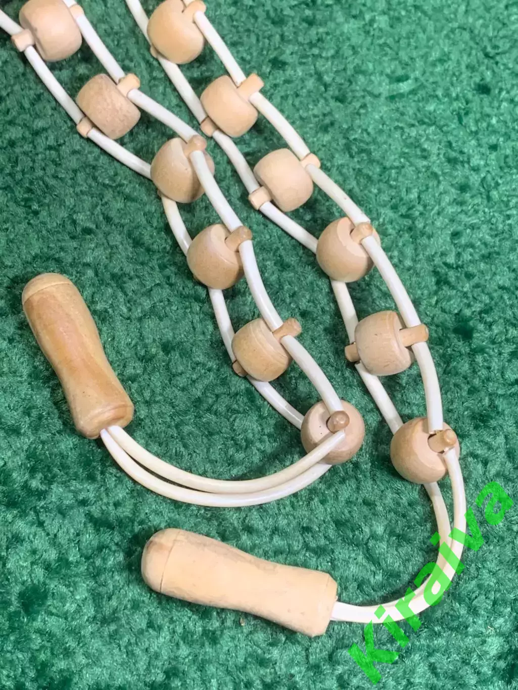 Массажёр деревянный ленточно-роликовый для спины, ног и тела, 133 см, Н7940 3