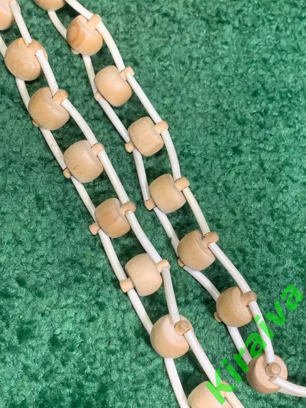 Массажёр деревянный ленточно-роликовый для спины, ног и тела, 133 см, Н7940 6