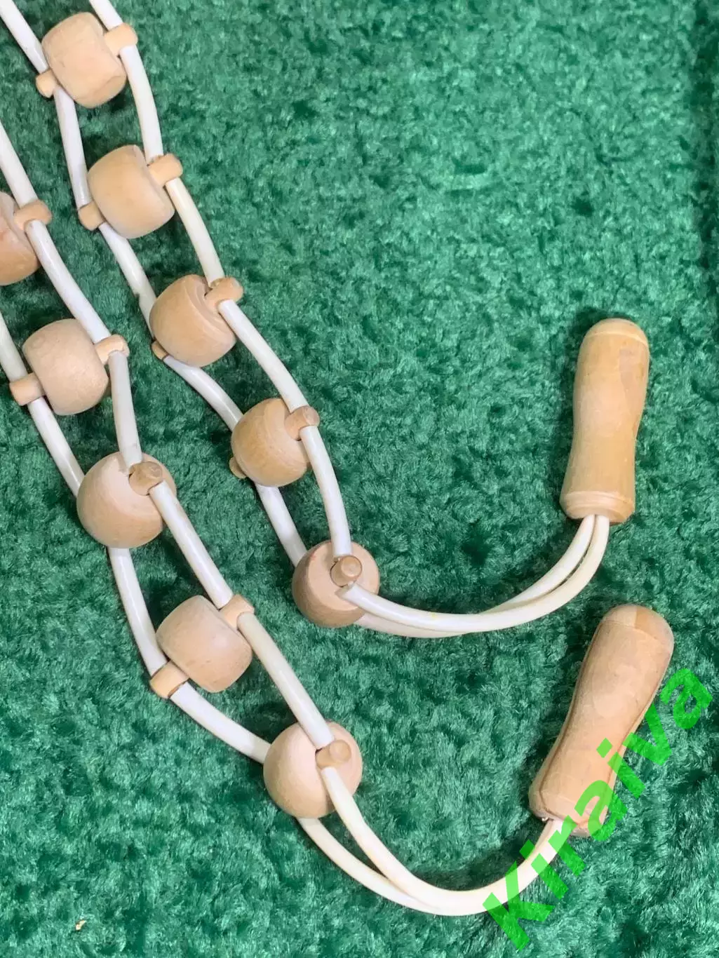 Массажёр деревянный ленточно-роликовый для спины, ног и тела, 133 см, Н7940 7