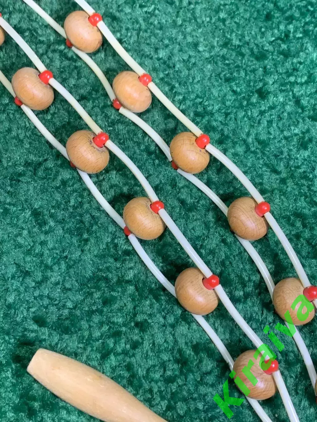 Массажёр деревянный ленточно-роликовый для спины, ног и тела, 128 см, Н7941 2