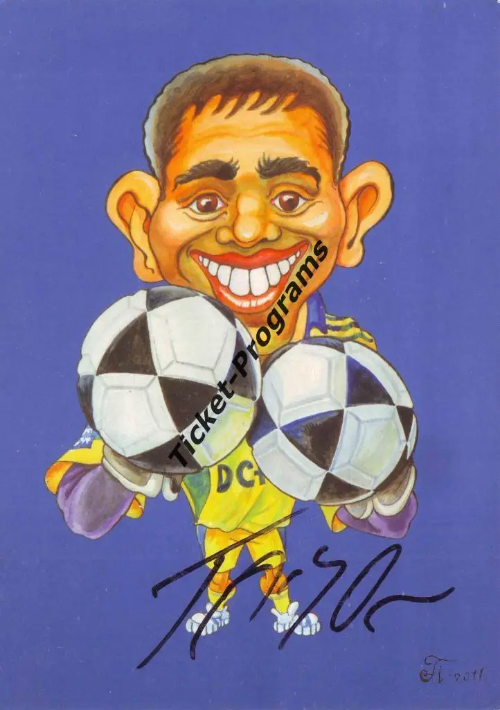 Открытка/Карточка + автограф МЕТАЛЛИСТ (Харьков, Украина) / ШАХТЕР Донецк ТАЙСОН