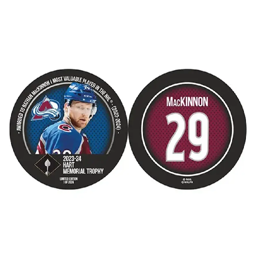 Шайба Игрок НХЛ MacKINNON Колорадо HART TROPHY 2023-24 2-ст.