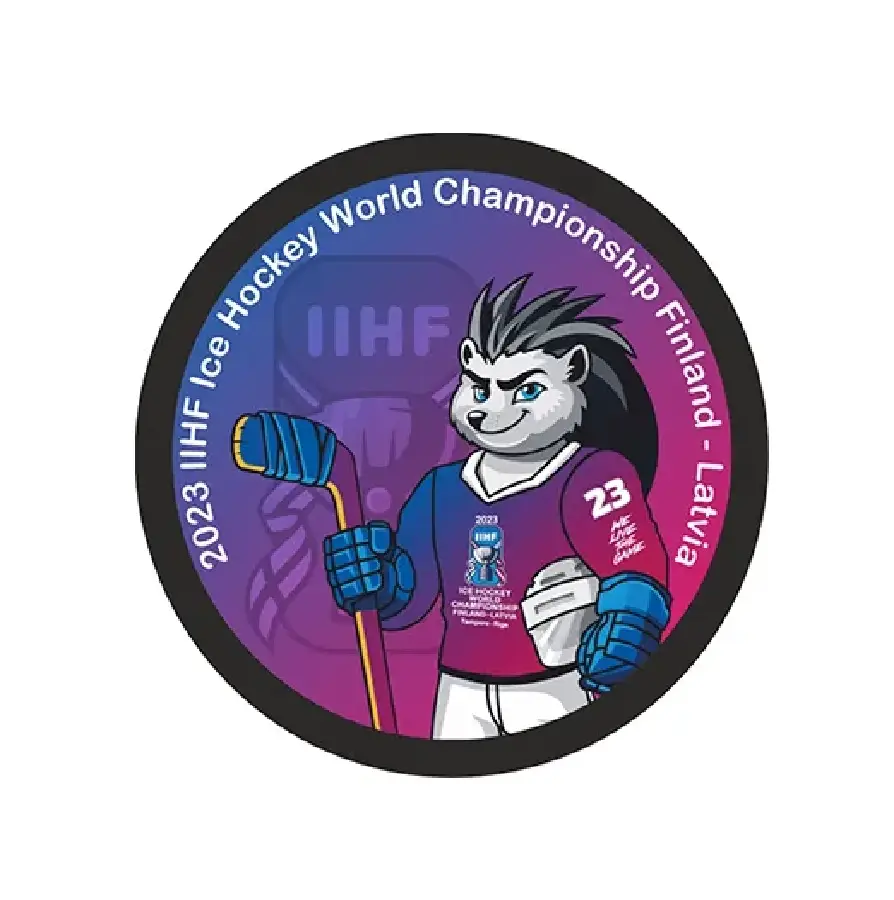 Шайба ЧМ 2023 Финляндия-Латвия Талисман 1-ст.
