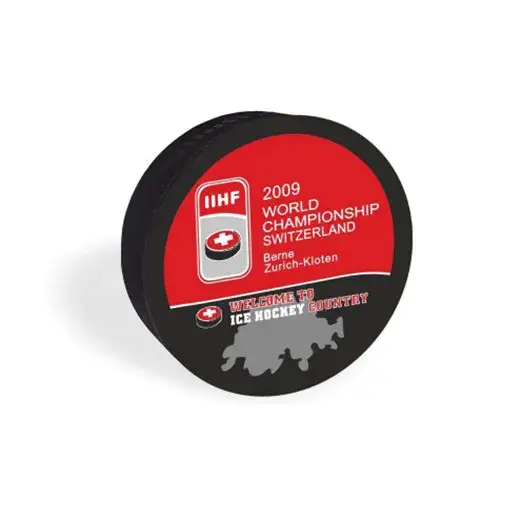 Шайба ЧМ 2009 Швейцария сувенирная 1-ст.