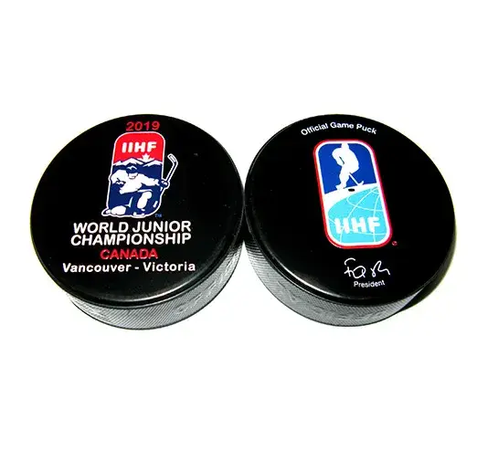 Шайба МЧМ 2019 Канада официальная 2-ст.