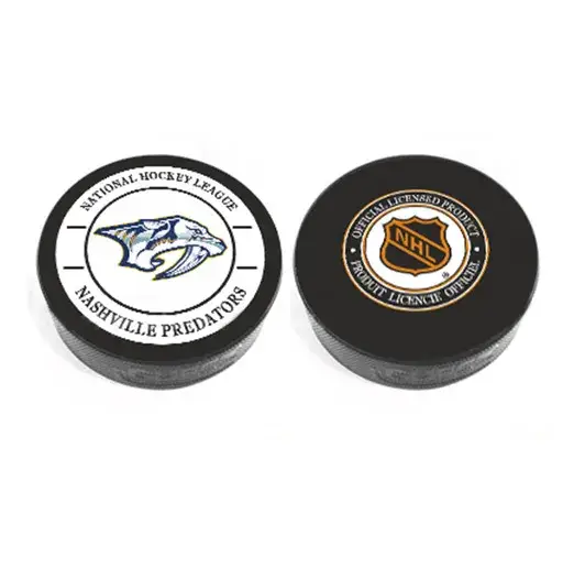 Шайба НХЛ белый фон Нэшвилл