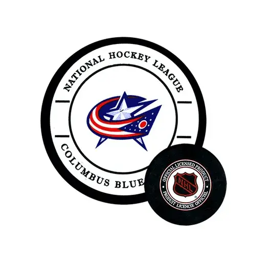 Шайба НХЛ белый фон Коламбус