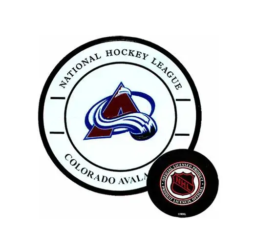 Шайба НХЛ белый фон Колорадо