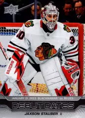 Карточка NHL Jaxson Stauber Chicago Blackhawks/Джексон Стаубер Чикаго НХЛ