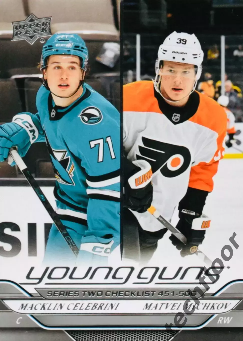 Карточка NHL Macklin Celebrini/Matvei Michkov/Селебрини/Мичков НХЛ