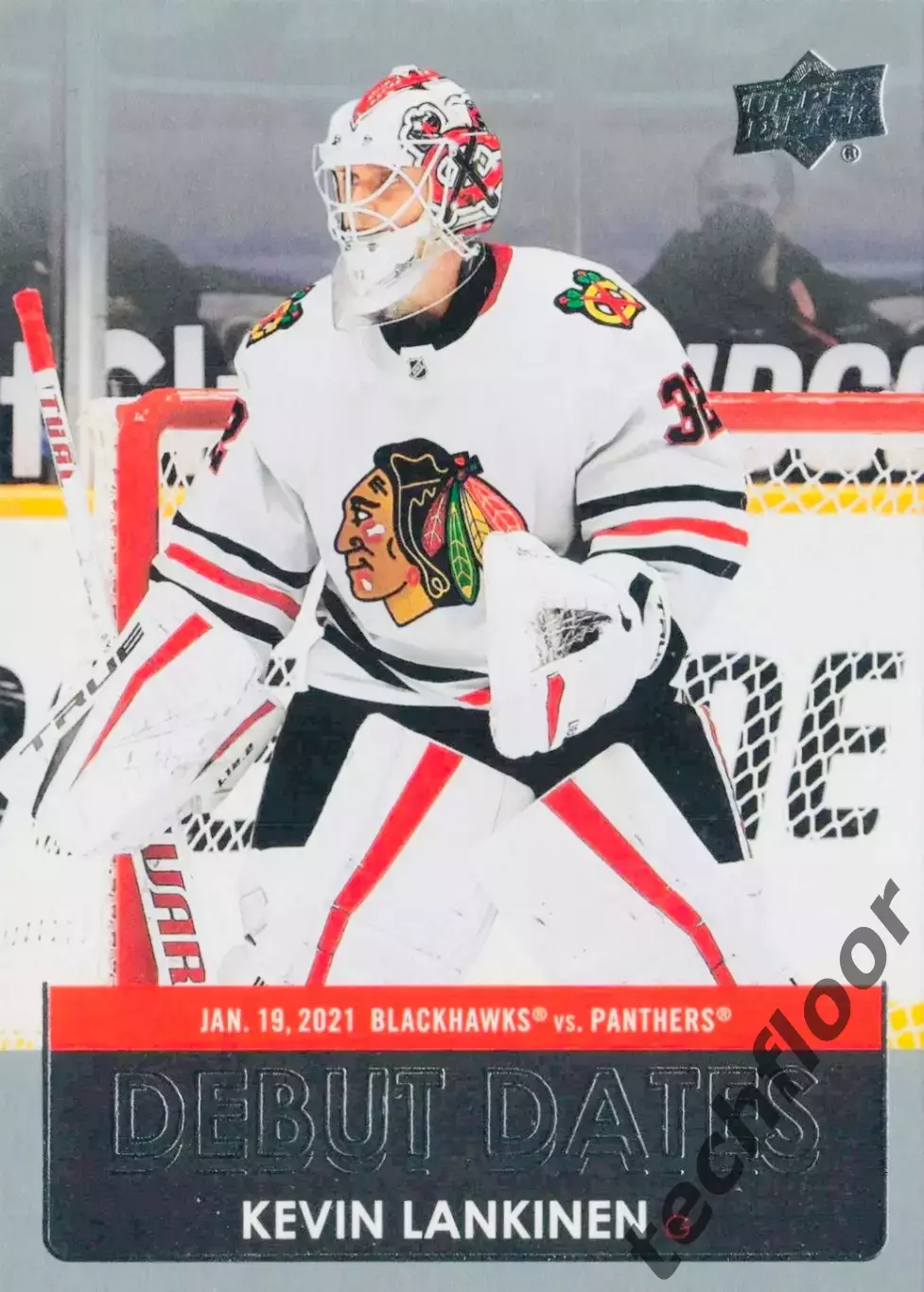 Карточка NHL Kevin Lankinen Chicago Blackhawks/Кевин Ланкинен Чикаго НХЛ