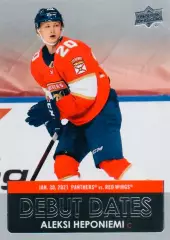 Карточка NHL Aleksi Heponiemi Florida Panthers/Алекси Хепониеми Флорида НХЛ