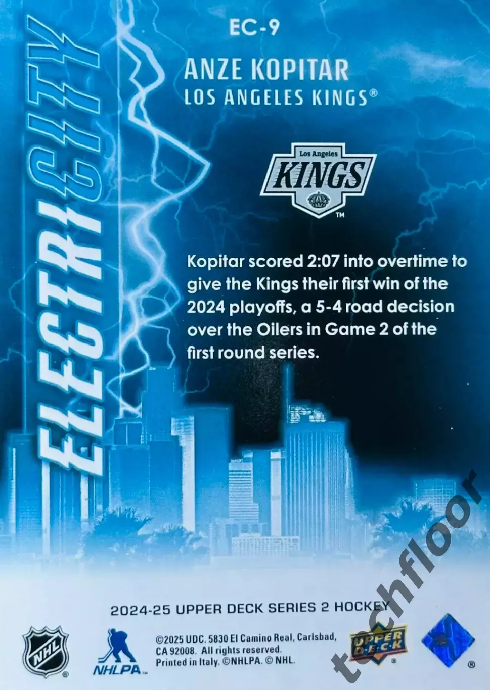 Карточка NHL Anze Kopitar LA Kings / Анже Копитар Лос-Анджелес НХЛ 1