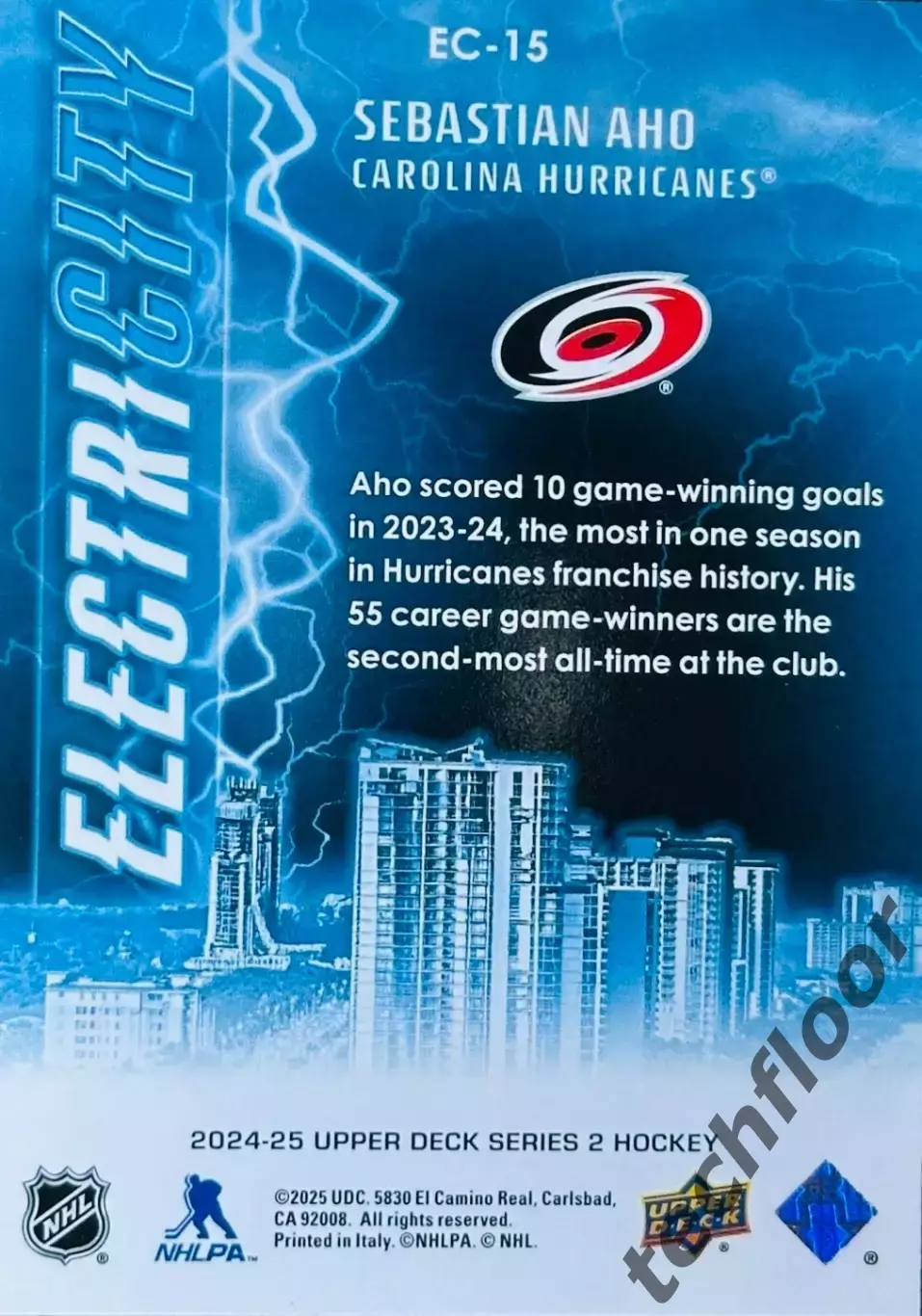 Карточка NHL Sebastian Aho Carolina Hurricanes/ Себастьян Ахо Каролина НХЛ 1