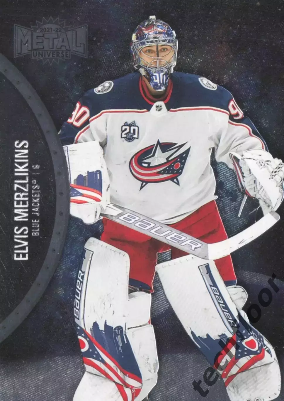 Карточка NHL Elvis Merzlikins Columbus Blue Jackets/Элвис Мерзликинс Коламбус