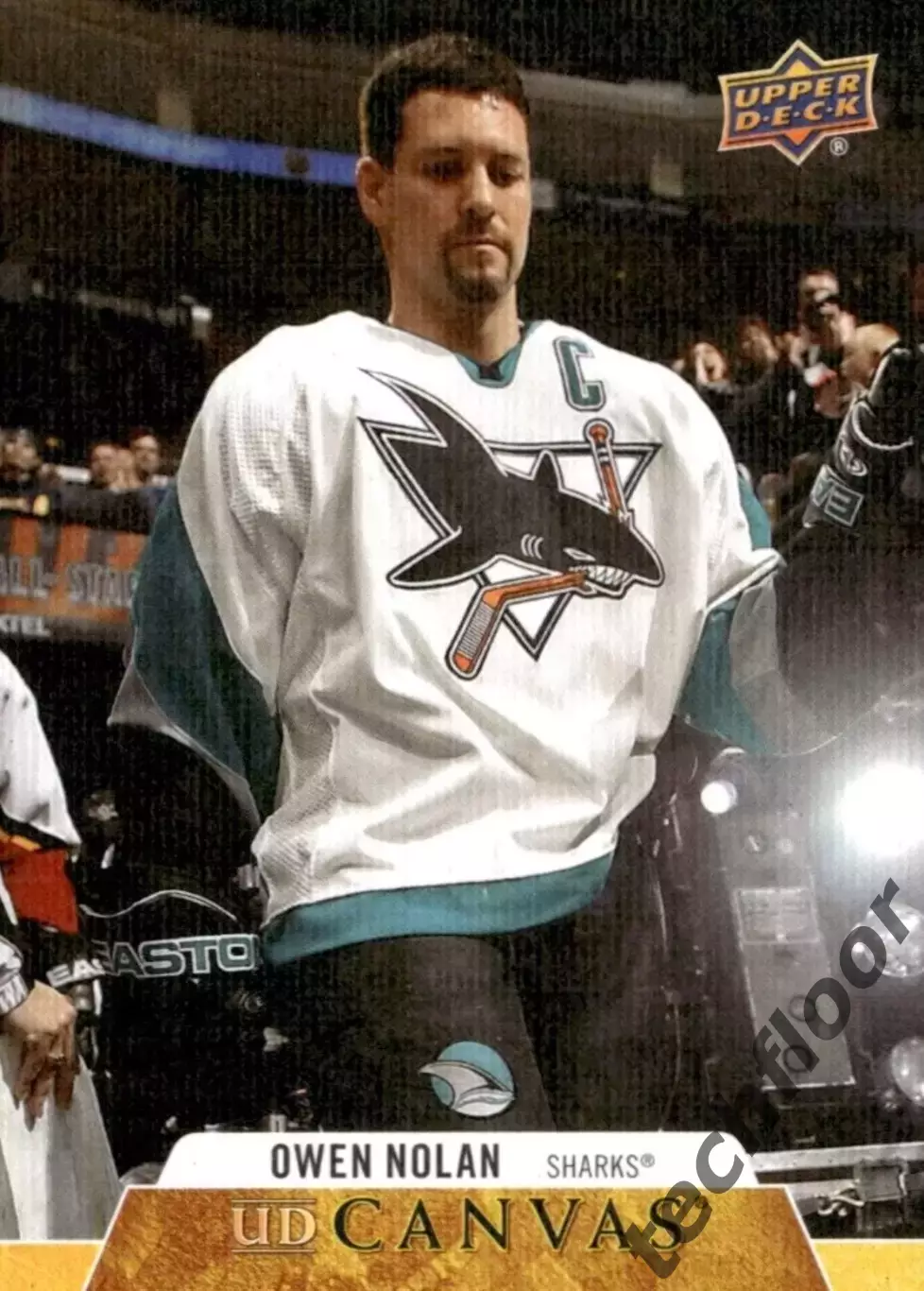 Карточка Canvas NHL Owen Nolan San Jose Sharks/Оуэн Нолан Сан-Хосе Шаркс НХЛ