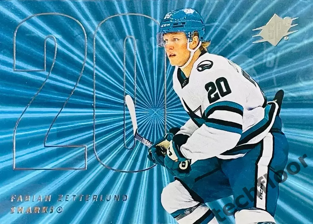 Карточка NHL Fabian Zetterlund San Jose Sharks/ Фабиан Зеттерлунд Сан-Хосе НХЛ