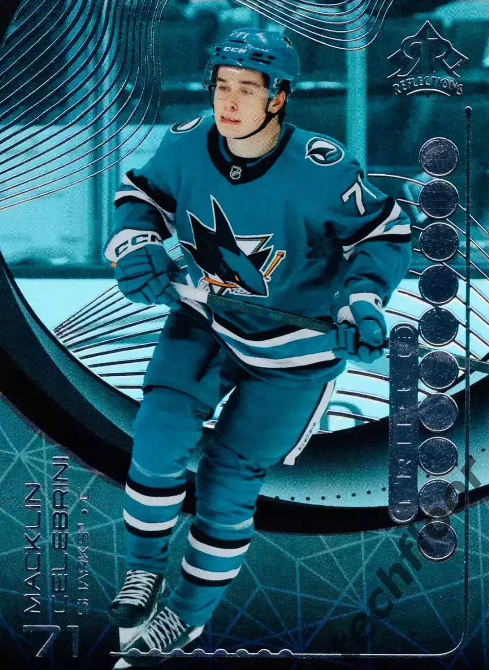 Карточка NHL Macklin Celebrini San Jose Sharks/Маклин Селебрини НХЛ Сан-Хосе