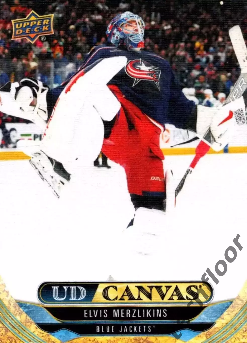 Карточка NHL Canvas Elvis Merzlikins Columbus Blue Jackets/Элвис Мерзликинс НХЛ