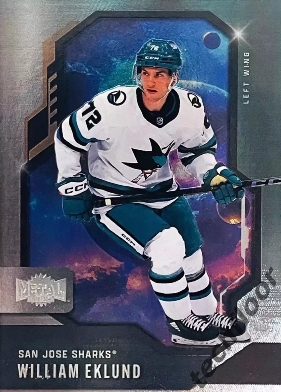 Карточка NHL William Eklund San Jose Sharks / Виллиам Эклунд Сан-Хосе Шаркс НХЛ