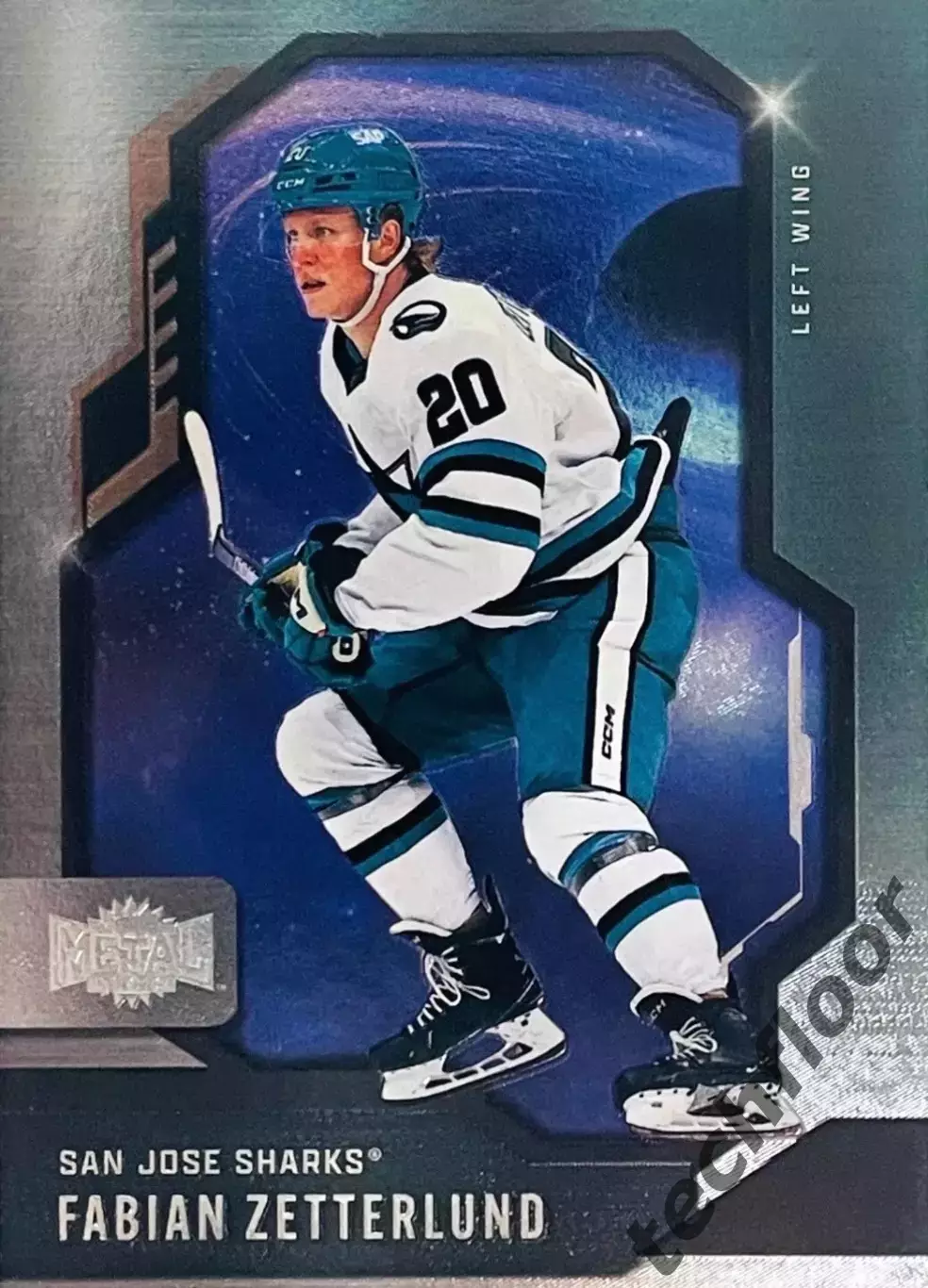 Карточка NHL Fabian Zetterlund San Jose Sharks/ Фабиан Зеттерлунд Сан-Хосе НХЛ