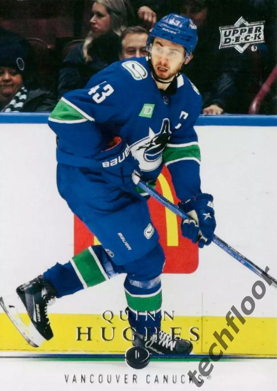 Карточка NHL Quinn Hughes Vancouver Canucks/ Куинн Хьюз Ванкувер НХЛ