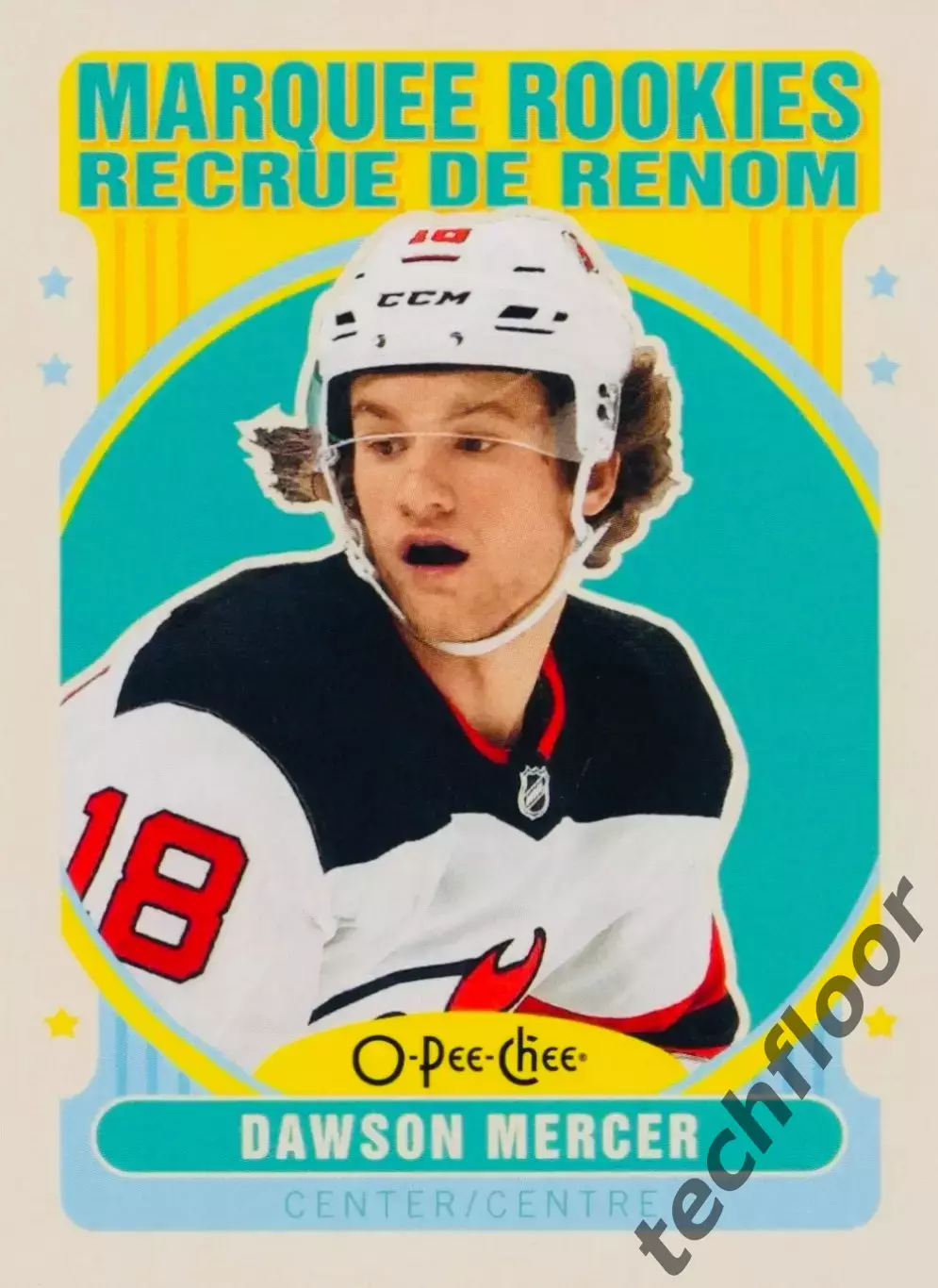 Карточка NHL Dawson Mercer New Jersey Devils/Доусон Мерсер Нью-Джерси НХЛ