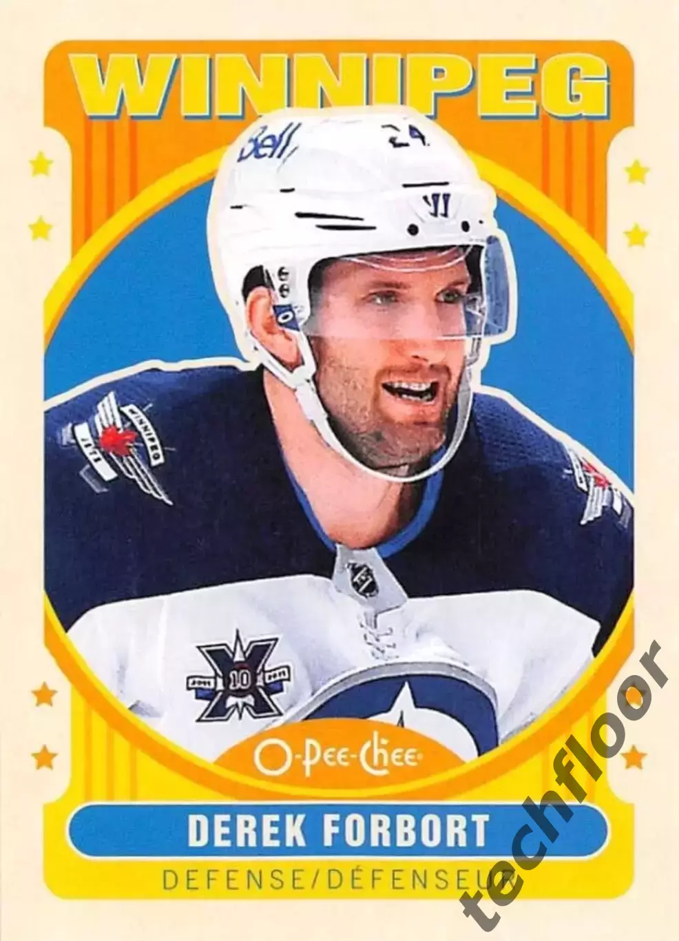 Карточка NHL Derek Forbort Winnipeg Jets/Дерек Форборт Виннипег НХЛ