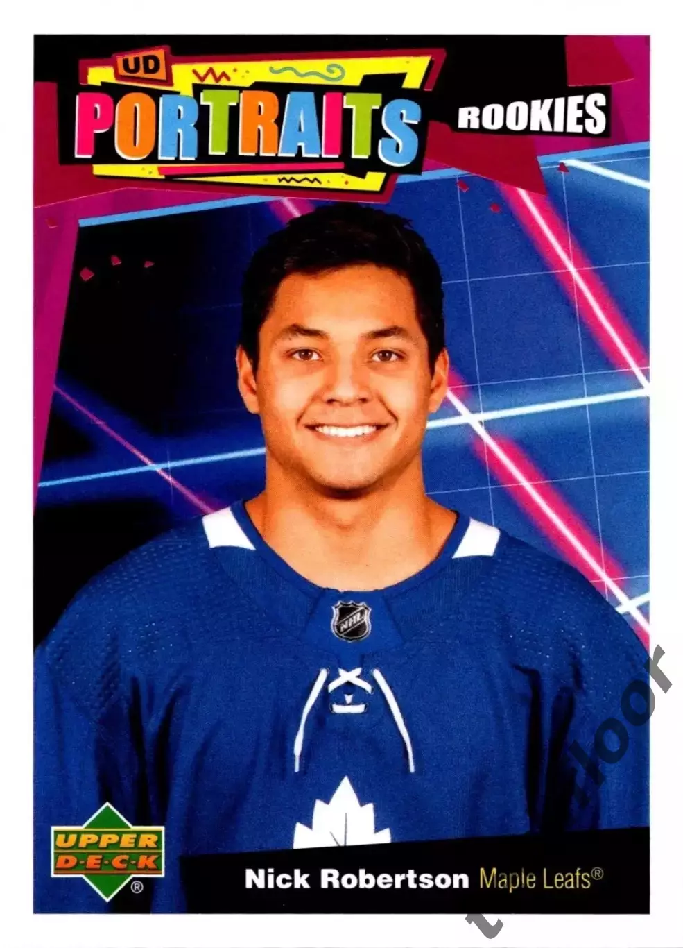 Карточка NHL Nick Robertson Toronto Maple Leafs/ Ник Робертсон Торонто НХЛ